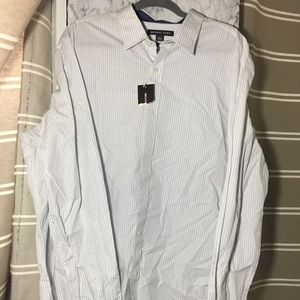 Michael Kors Striped Mens Long Sleeve Dress Shirt